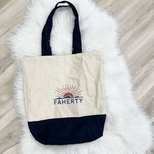 Faherty Logo Canvas Tote Reusable